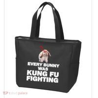 Every Bunny Was Kung Fu Fighting Funny Easter Rabbit Tote Bag thumb 3