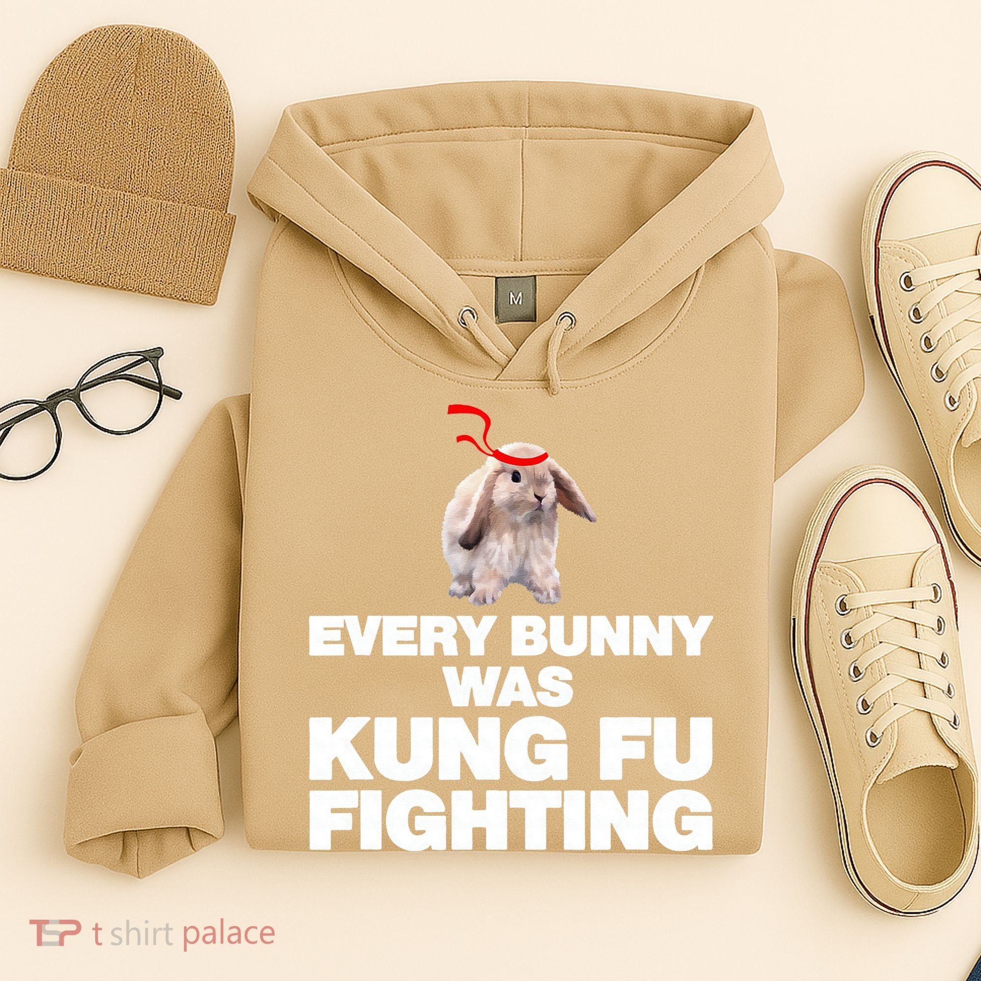 Every Bunny Was Kung Fu Fighting Funny Easter Rabbit Hoodie