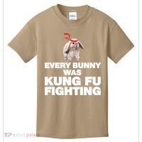 Every Bunny Was Kung Fu Fighting Funny Easter Rabbit Kids T-Shirt thumb 0