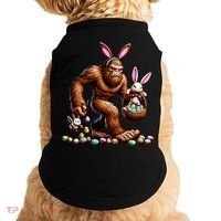 Easter Bigfoot With Bunny & Egg Basket Festive Celebration Doggie Tank thumb 0