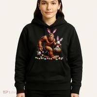 Easter Bigfoot With Bunny & Egg Basket Festive Celebration Hoodie thumb 5