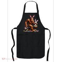 Easter Bigfoot With Bunny & Egg Basket Festive Celebration Apron thumb 0