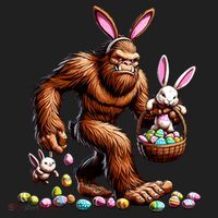 Easter Bigfoot With Bunny & Egg Basket Festive Celebration Tumbler thumb 3