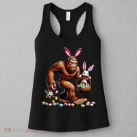 Easter Bigfoot With Bunny & Egg Basket Festive Celebration Women's Tank Top thumb 3