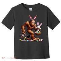 Easter Bigfoot With Bunny & Egg Basket Festive Celebration Toddler T-Shirt thumb 0