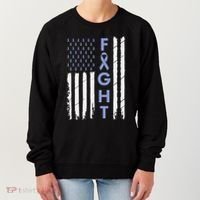 Esophageal Cancer Awareness Purple Periwinkle Ribbon Women's Sweatshirt thumb 0