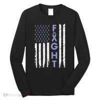 Esophageal Cancer Awareness Purple Periwinkle Ribbon Long Sleeve Shirt thumb 0
