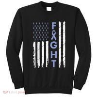 Esophageal Cancer Awareness Purple Periwinkle Ribbon Sweatshirt thumb 0