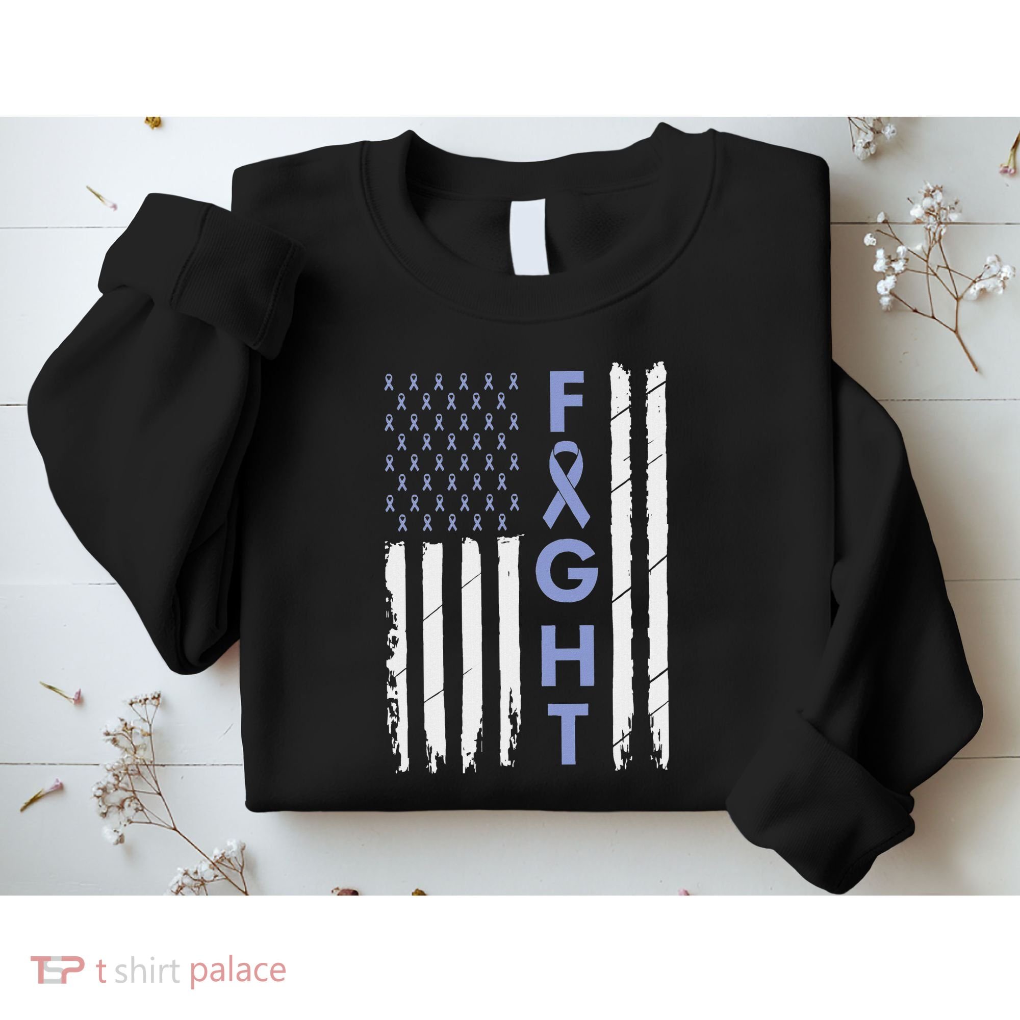 Esophageal Cancer Awareness Purple Periwinkle Ribbon Sweatshirt