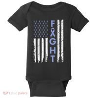 Esophageal Cancer Awareness Purple Periwinkle Ribbon Baby Bodysuit thumb 0