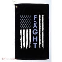 Esophageal Cancer Awareness Purple Periwinkle Ribbon Golf Towel thumb 0