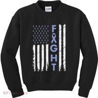 Esophageal Cancer Awareness Purple Periwinkle Ribbon Kids Sweatshirt thumb 0
