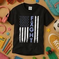 Esophageal Cancer Awareness Purple Periwinkle Ribbon Kids T-Shirt thumb 3
