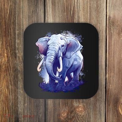 Elephant Colorful Art Coaster