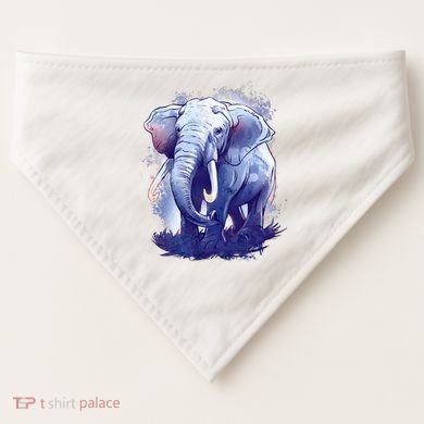 Elephant Colorful Art USA-Made Doggie Bandana