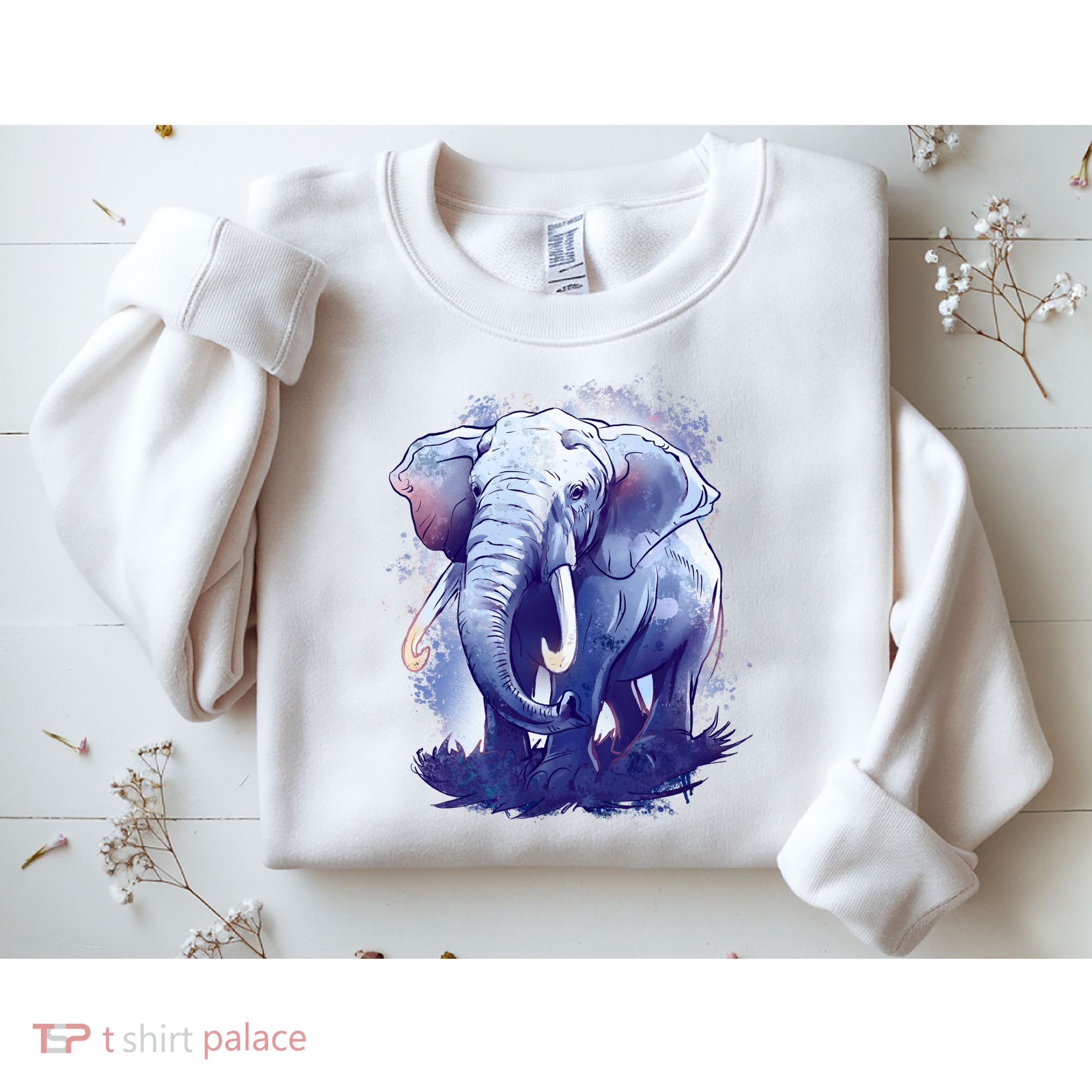 Elephant Colorful Art Sweatshirt