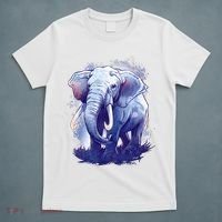 Elephant Colorful Art T-Shirt thumb 5