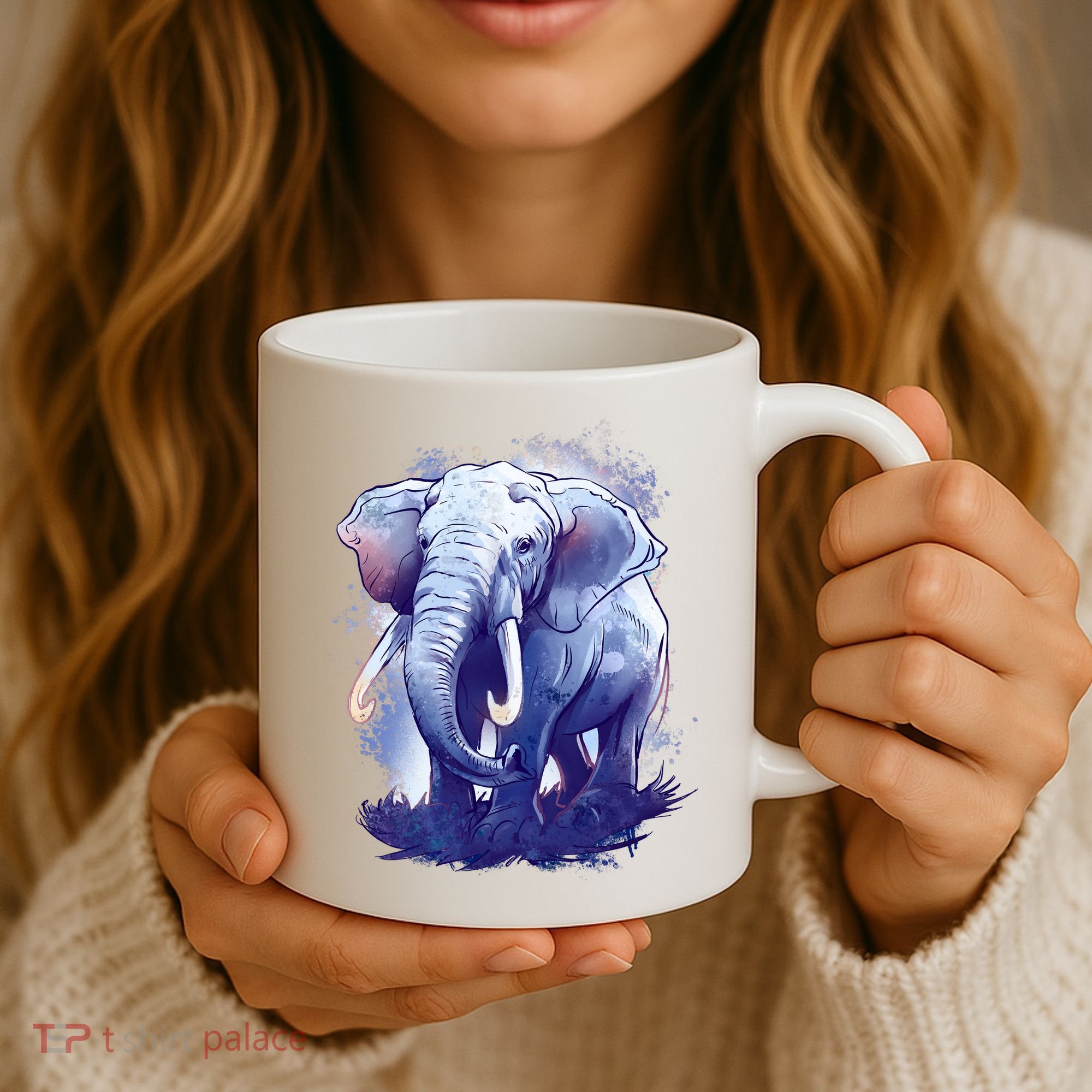 Elephant Colorful Art Coffee Mug
