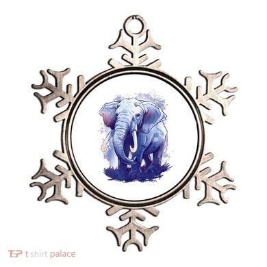 Elephant Colorful Art Ornament