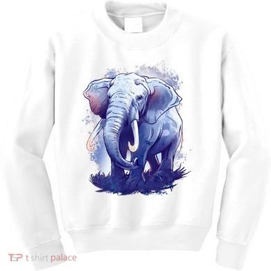 Elephant Colorful Art Kids Sweatshirt