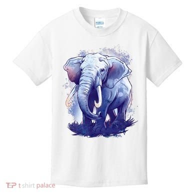Elephant Colorful Art Kids T-Shirt