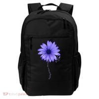 Esophageal Cancer Awareness Sunflower Periwinkle ribbon Backpack thumb 0