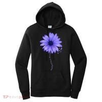 Esophageal Cancer Awareness Sunflower Periwinkle ribbon Women's Hoodie thumb 0