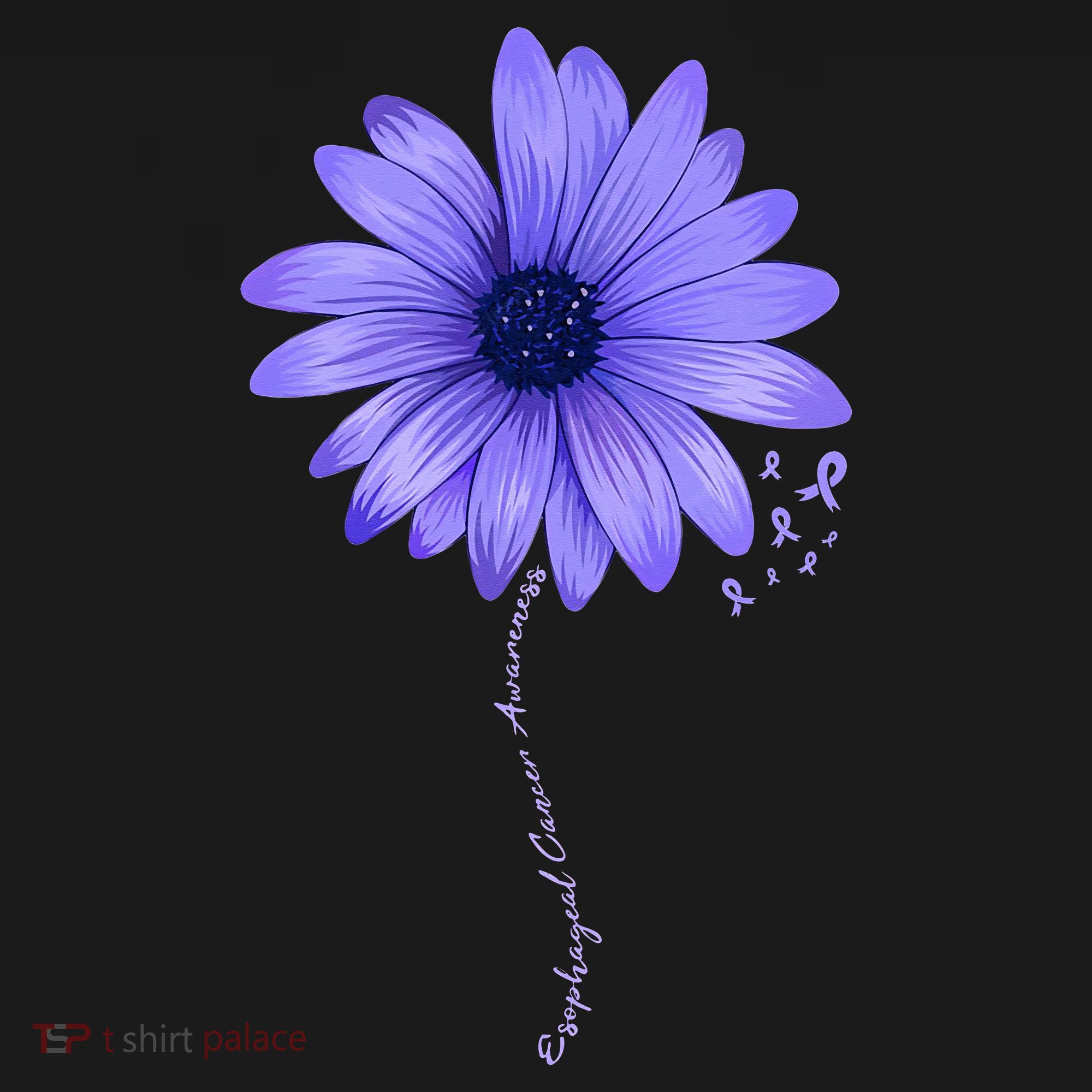 Esophageal Cancer Awareness Sunflower Periwinkle ribbon Women's Hoodie