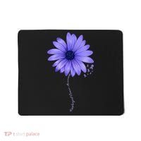 Esophageal Cancer Awareness Sunflower Periwinkle ribbon Mousepad thumb 0