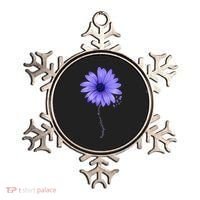 Esophageal Cancer Awareness Sunflower Periwinkle ribbon Ornament thumb 0