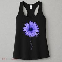 Esophageal Cancer Awareness Sunflower Periwinkle ribbon Women's Tank Top thumb 3