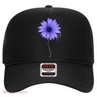 Esophageal Cancer Awareness Sunflower Periwinkle ribbon Hat thumb 0