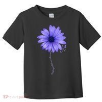 Esophageal Cancer Awareness Sunflower Periwinkle ribbon Toddler T-Shirt thumb 0