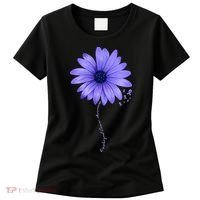 Esophageal Cancer Awareness Sunflower Periwinkle ribbon Women's T-Shirt thumb 0