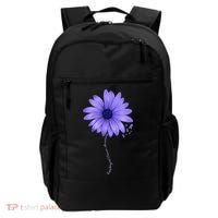 Esophageal Cancer Awareness Sunflower Periwinkle ribbon Backpack thumb 0