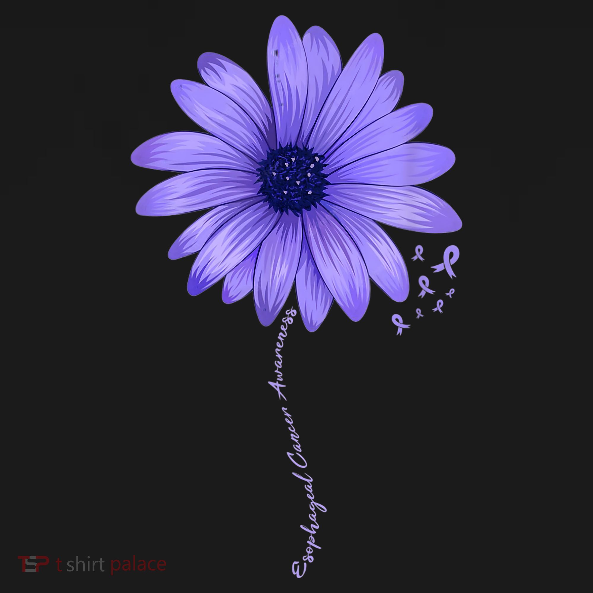 Esophageal Cancer Awareness Sunflower Periwinkle ribbon Ornament