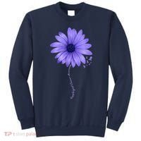 Esophageal Cancer Awareness Sunflower Periwinkle ribbon Sweatshirt thumb 0