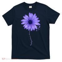 Esophageal Cancer Awareness Sunflower Periwinkle ribbon T-Shirt thumb 0