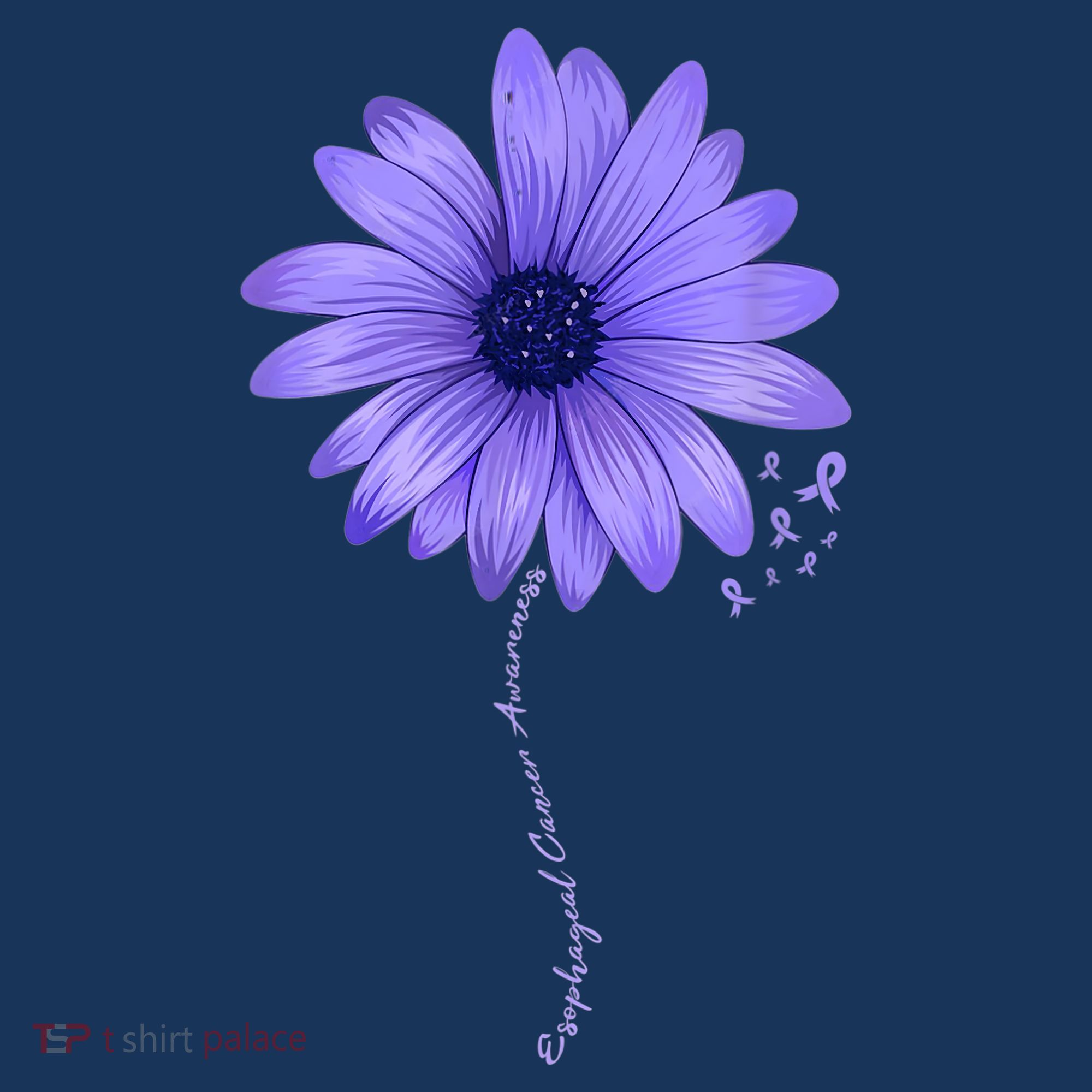 Esophageal Cancer Awareness Sunflower Periwinkle ribbon Women's Hoodie