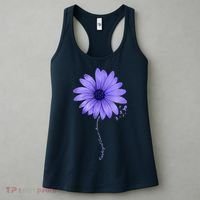 Esophageal Cancer Awareness Sunflower Periwinkle ribbon Women's Tank Top thumb 3