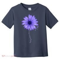 Esophageal Cancer Awareness Sunflower Periwinkle ribbon Toddler T-Shirt thumb 0