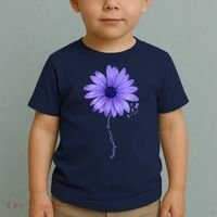 Esophageal Cancer Awareness Sunflower Periwinkle ribbon Toddler T-Shirt thumb 2