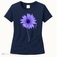 Esophageal Cancer Awareness Sunflower Periwinkle ribbon Women's T-Shirt thumb 0