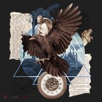 Eagle Collage Ancient Artifact Piece Beanie thumb 2