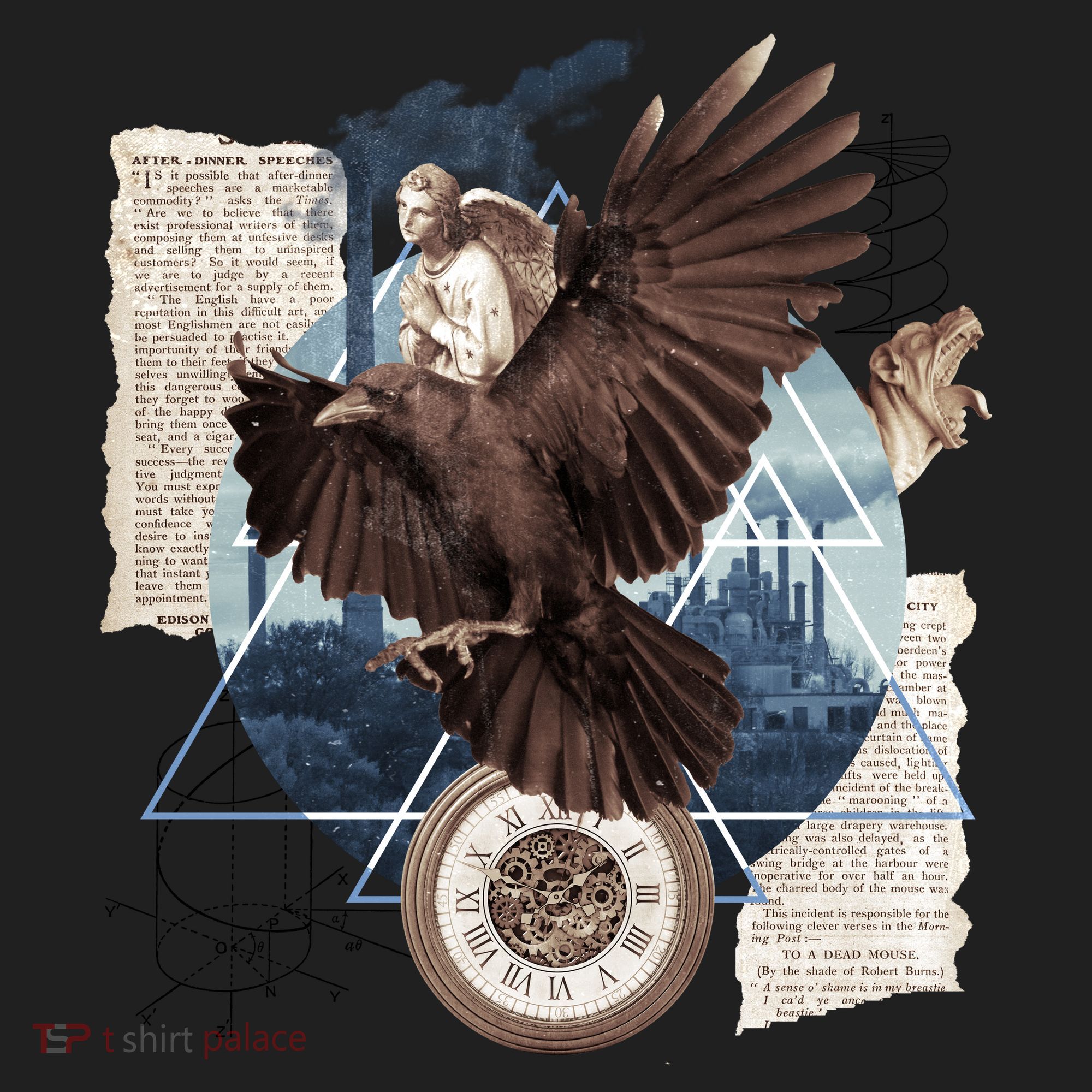 Eagle Collage Ancient Artifact Piece Beanie