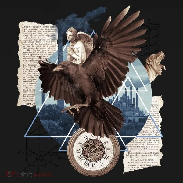 Eagle Collage Ancient Artifact Piece Polo