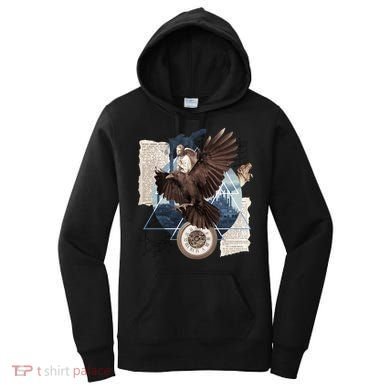 Eagle Collage Ancient Artifact Piece Women's Hoodie