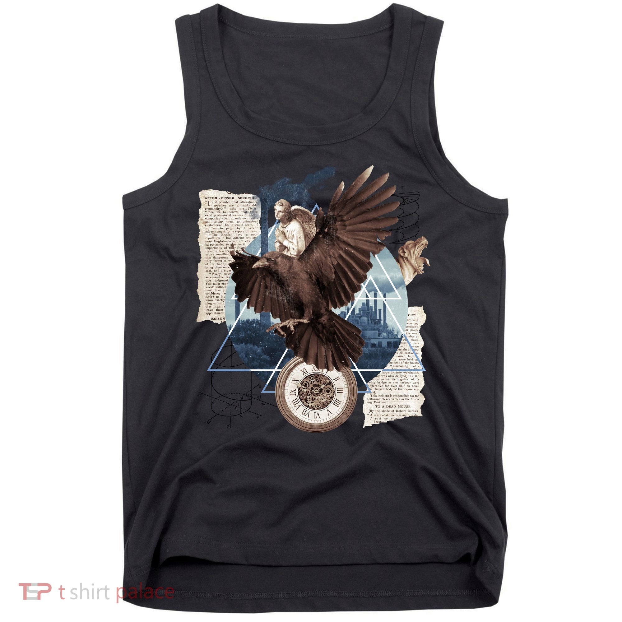 Eagle Collage Ancient Artifact Piece Tank Top