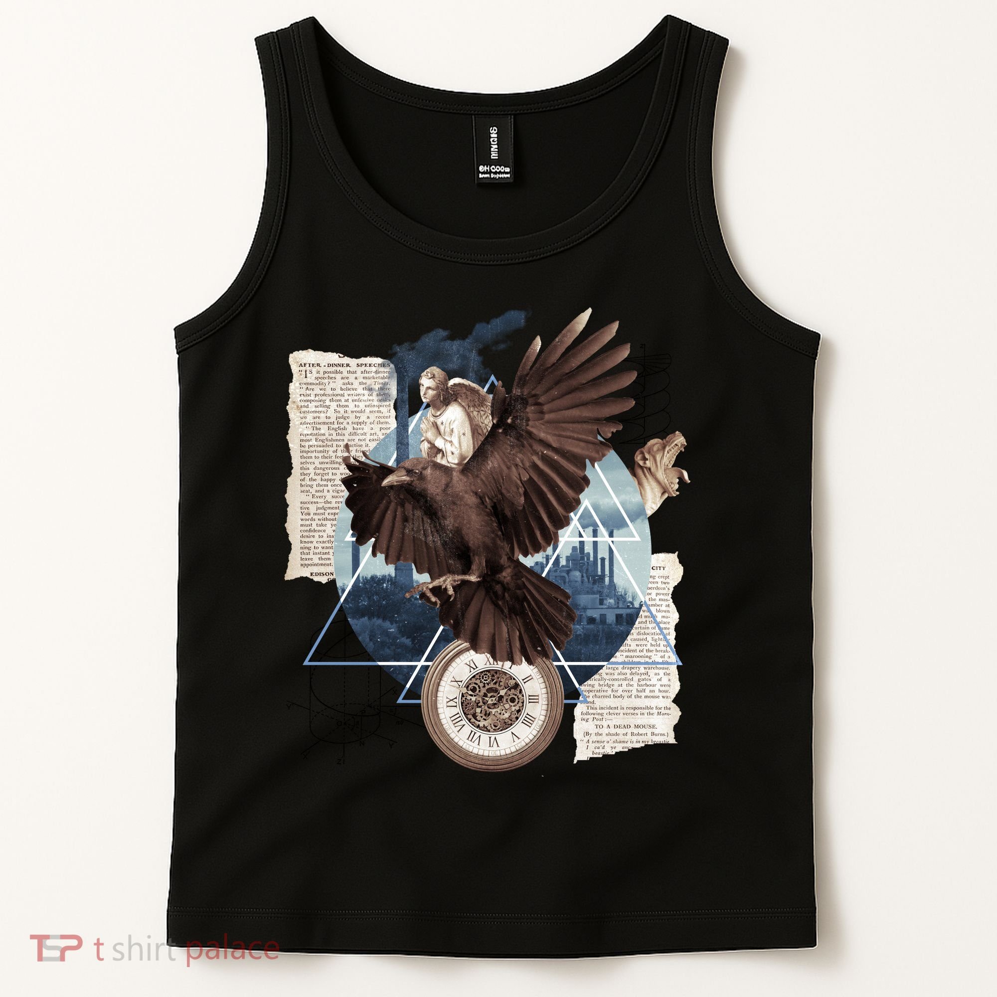 Eagle Collage Ancient Artifact Piece Tank Top