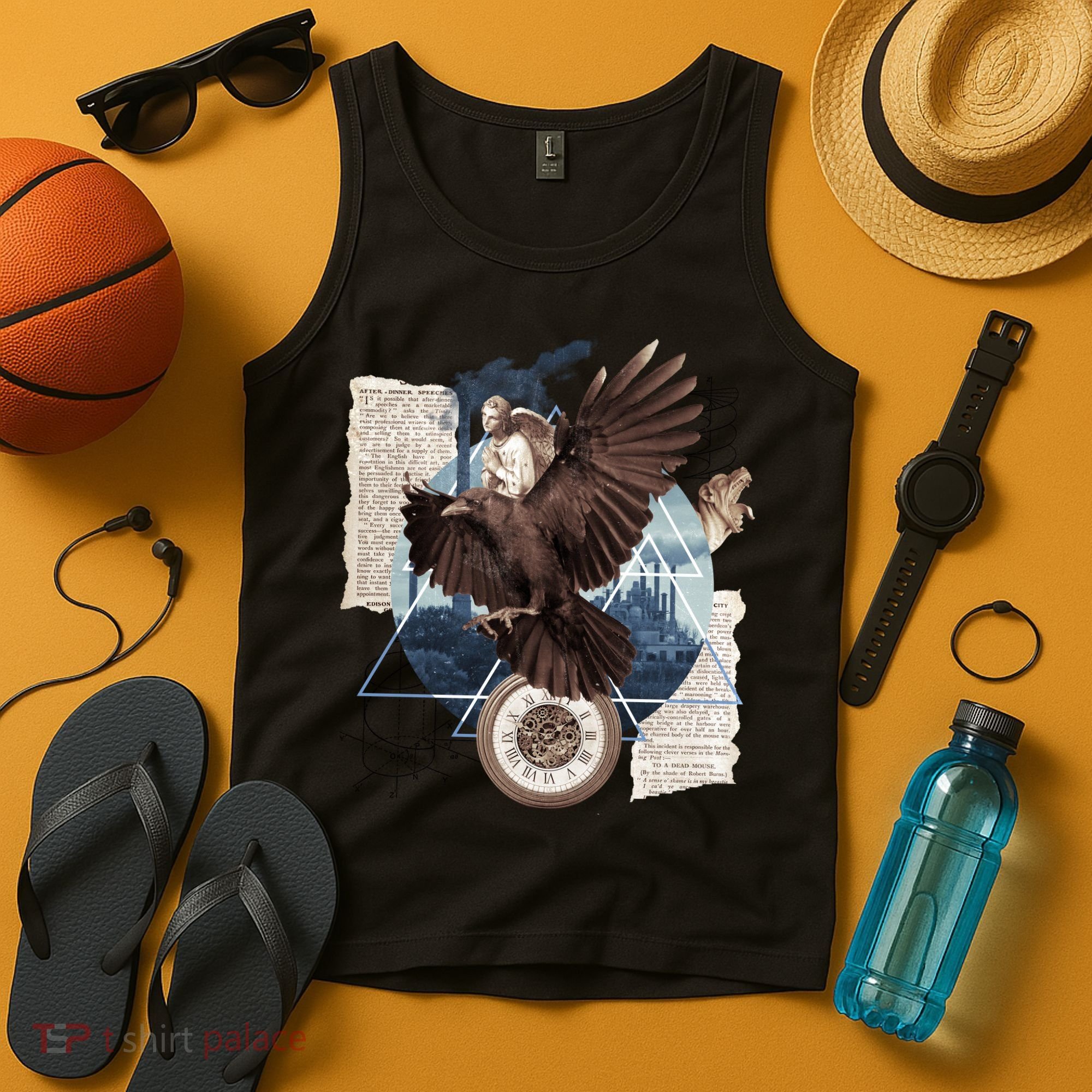 Eagle Collage Ancient Artifact Piece Tank Top